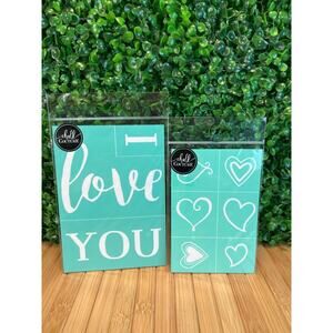 New Chalk Couture I Love You Cut Apart Heart Transfer Craft Bundle